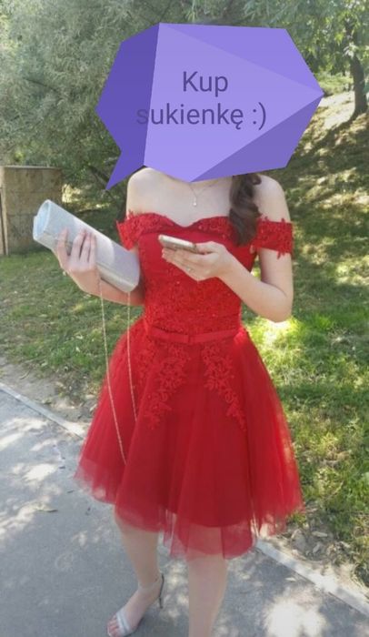 Czerwona sukienka princesska M