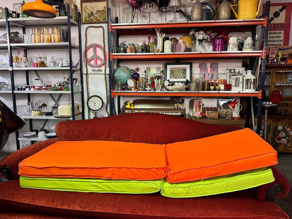 Colchão de espreguiçadeira c/ espuma firme e de cores vivas, dobrável - 210x70x10cm | 2pc.