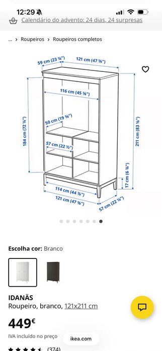 Roupeiro Ikea branco