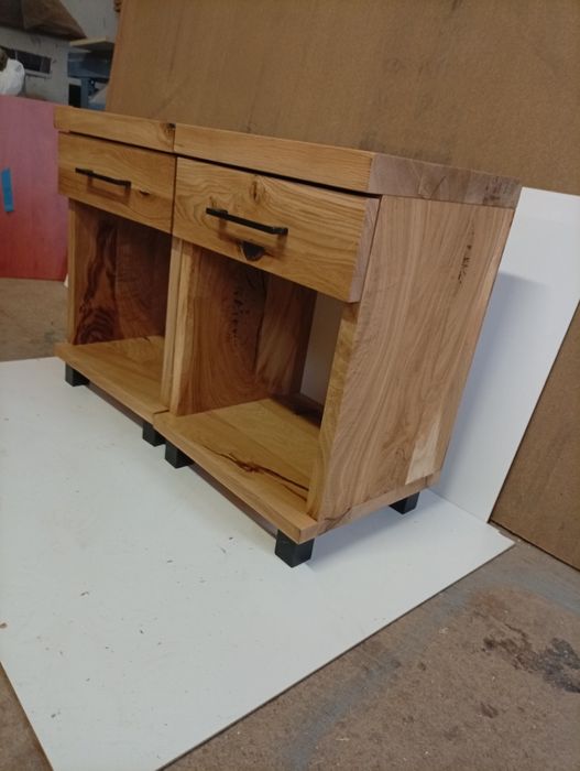 Szafki nocne dąb belkowy/ loft