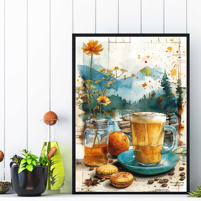 plakat, plakat kawa, obraz do kuchni, kawa obraz na ścianę, obraz