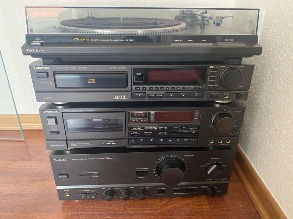 Zestaw Technics SL-QD33 + SL-P477A + RS-B608R + SU-V570