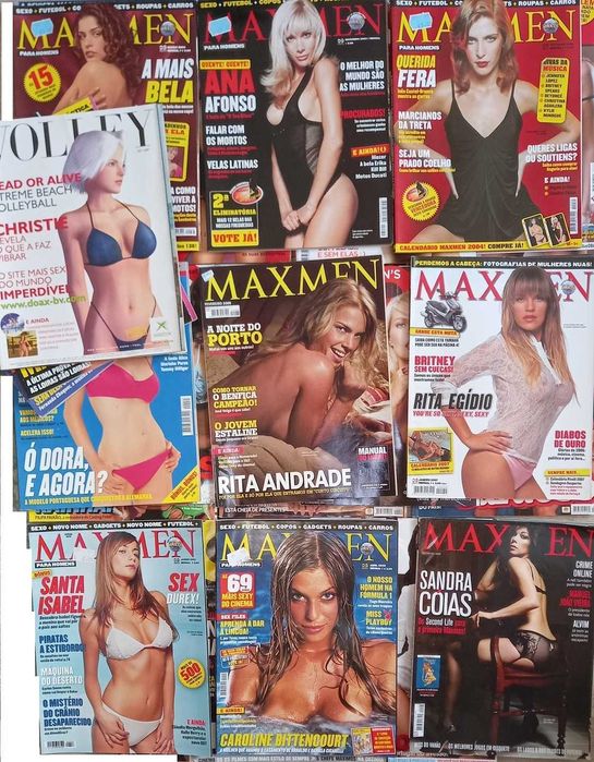 Revistas FHM, Maxim, Ego & GQ anos 90/2000 – com modelos portuguesas