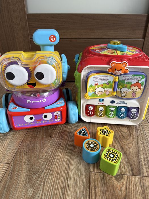 Robot i kostka edukacyjna fisher price