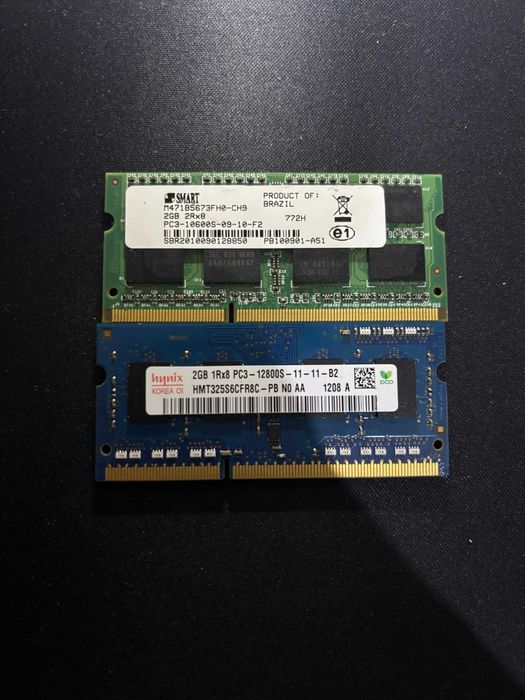 Lote de Memórias RAM – DDR, DDR2 e DDR3 (PC e portátil)