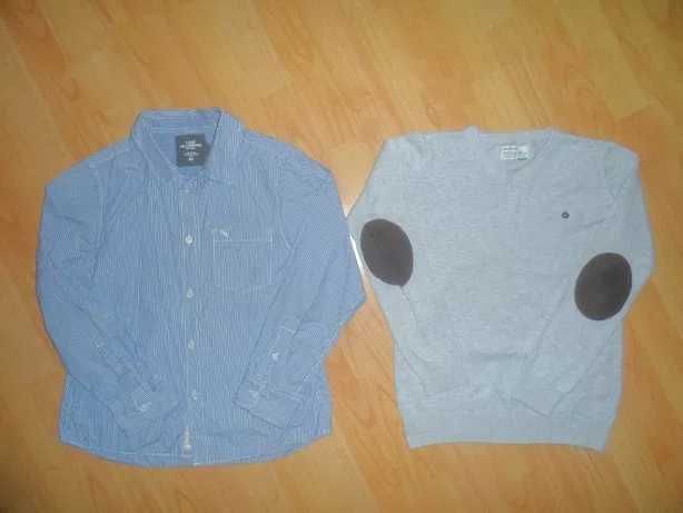 Zestaw koszula sweterk łaty 140-146