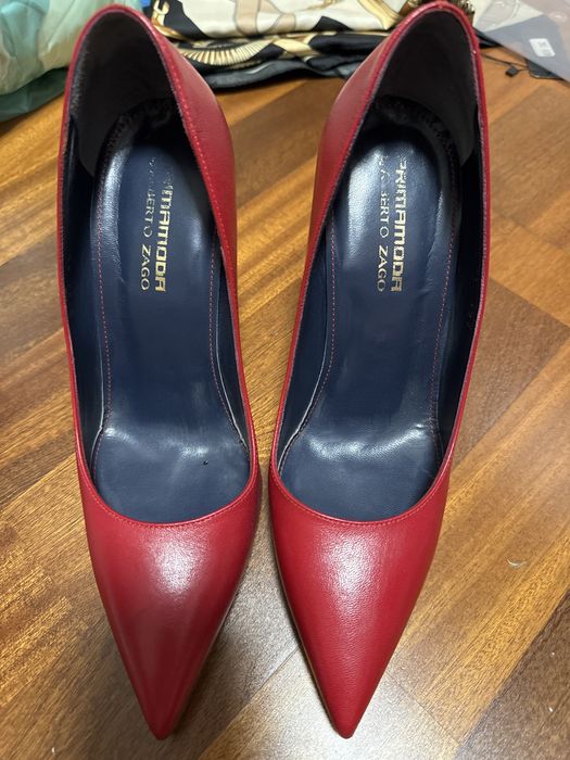 Piękne czerwone szpilki r.38, firma PRIMA MODA włoskie