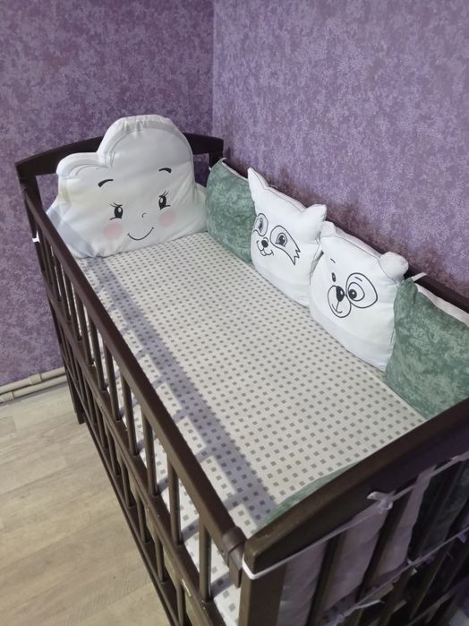 Набір в ліжечко для новонароджених , дитячий постільна білизна 
У комп