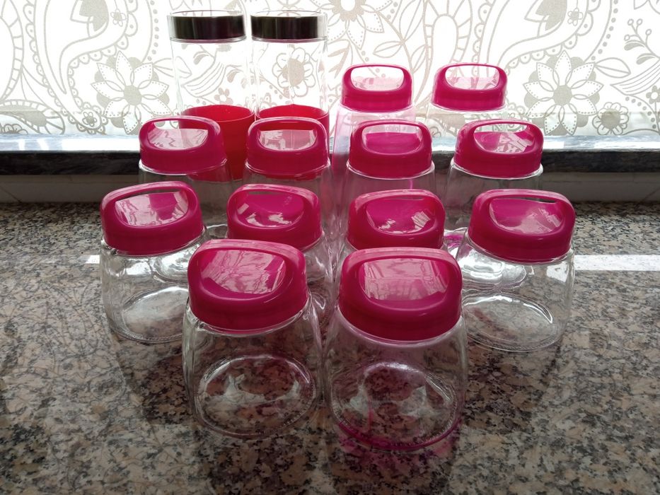 Frascos organização de cozinha
