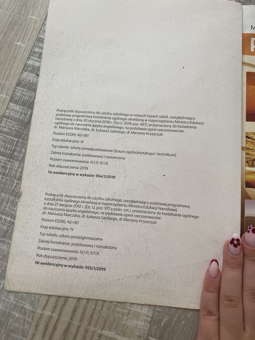 zestaw password reset A2+/B1