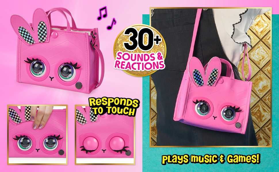 Інтерактивна сумочка зайка Банні Purse Pets Holly Hops Bunny