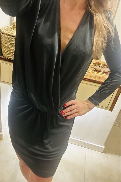 Zielona massimo dutti sukienka S