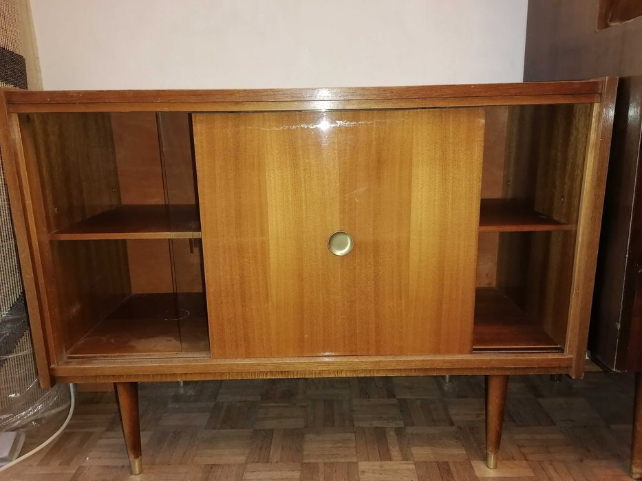 Meble PRL - szfeczka rtv, komoda,