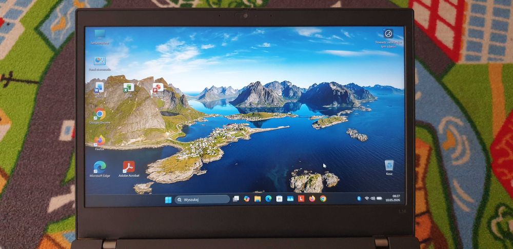 Lenovo ThinkPad Ryzen 5 PRO 16GB RAM 512GB SSD 14"  Office 2021, jak nowy, bateria 84%