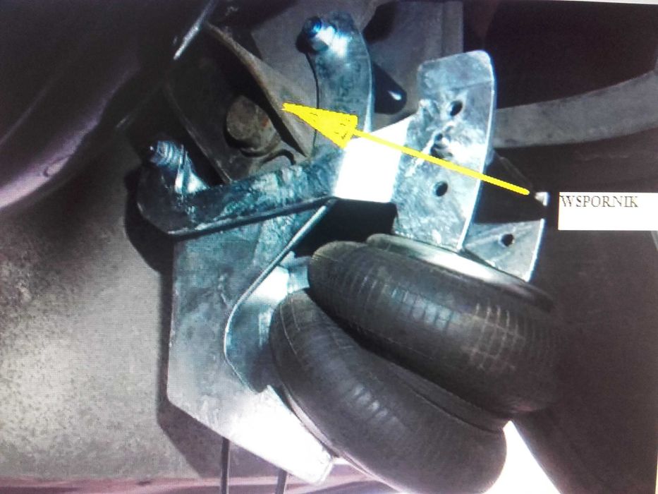 Mechanizm podnoszenia osi Schmitz typu chłodnia - ocynkowany