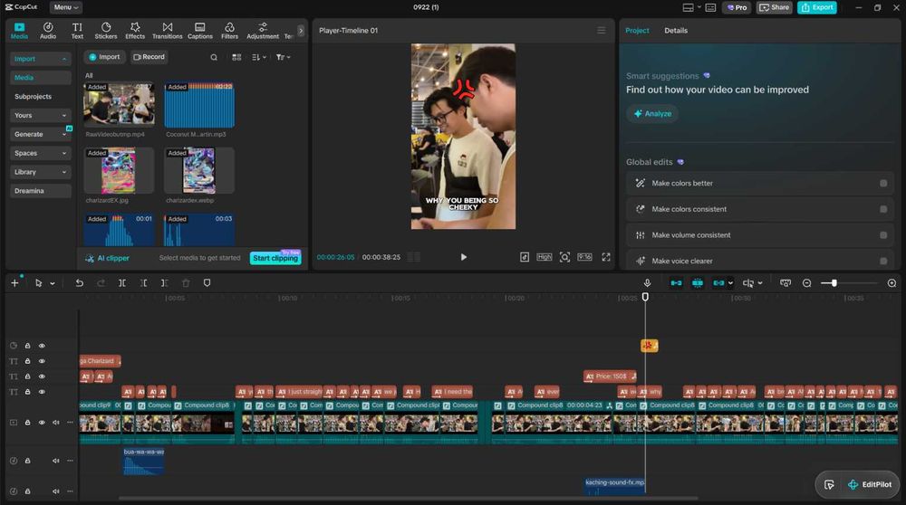 Editor de Vídeo — 4€ por video: Reels, TikTok, Youtube & YouTube Shorts