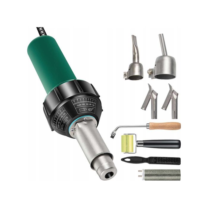 NOWY!! Pistolet spawalniczy do PVC 1600W 600st zestaw dysz