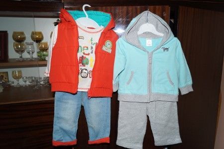 ubranka dziecięce 6-12 m, 4 kpl