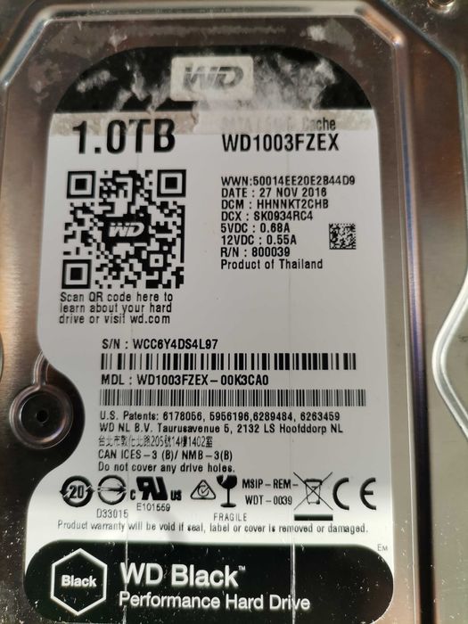 dysk twardy HDD 1TB WD