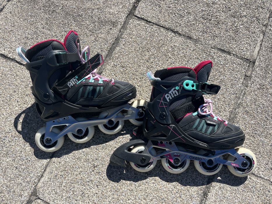 Patins em linha OXELO de tamanho ajustável (35 a 38)