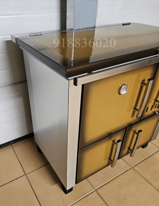 Fogão Lenha Castanho Novos Forno Inox - Fabrico Nacional