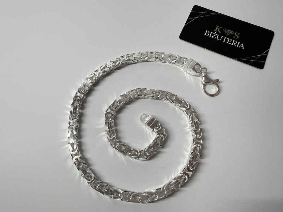 Srebrny Łańcuszek splot Królewski 59,5 CM 188 GRAM ! PR. 925 Okazja !