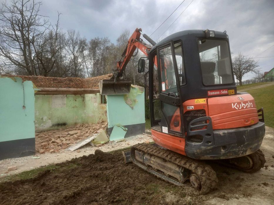 Usługi koparko ładowarką JCB 3CX oraz minikoparką Kubota 3.5 t