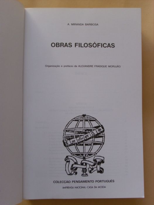 Obras Filosóficas de A. Miranda Barbosa
