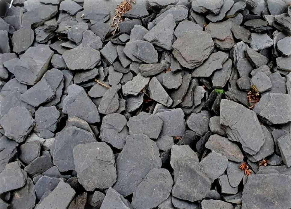 Kora Antracytowa PREMIUM 30-70 mm - czarna kora kamienna, łupek kamień