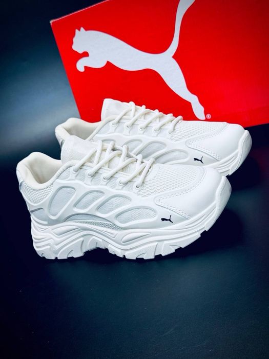 Хит сезона/кожаные женские кроссовки puma/весенние красовки пуиа белые