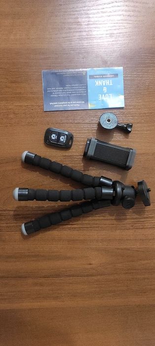 Гнучкий штатив UBeesize Tripod S для телефону, камери та GoPro з Bluetooth-пультом