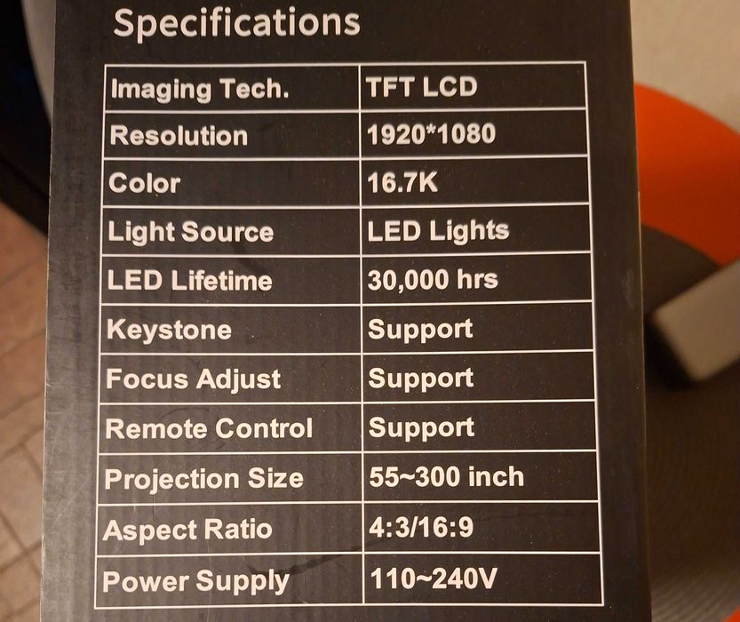Проектор LED + тканевый экран