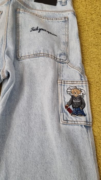 Szerokie spodnie męskie Kamuflage