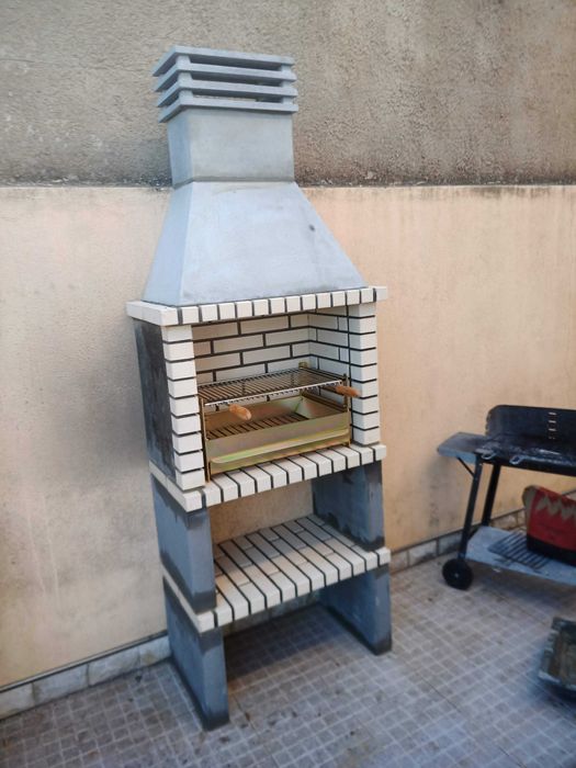 churrasqueira boca 65 cm creme