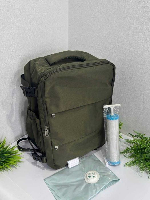Plecak podróżny do samolotu bagaż podręczny 40x30x20 + pompka worek