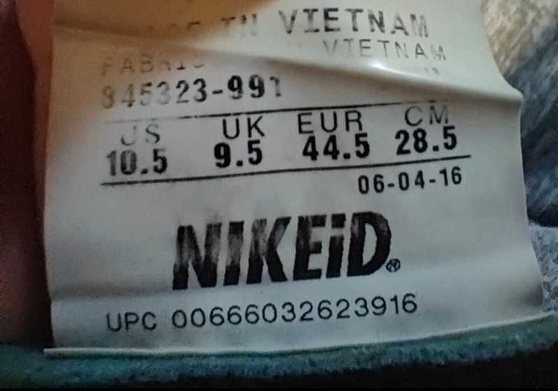 Nike Free Run Flyknit Nike iD 44.5 Czarno-Białe