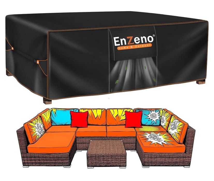 Pokrowiec Na Meble Ogrodowe 270cm x 180cm x 94cm Tkanina Oxford