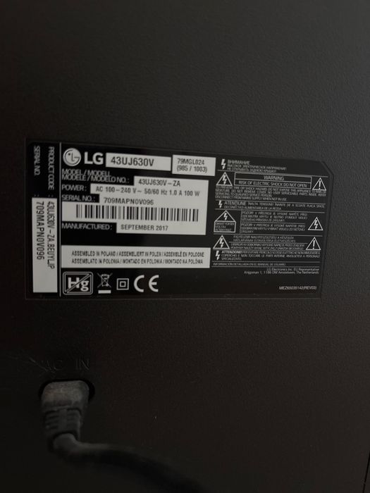 TV LG 40’’ - 110cm