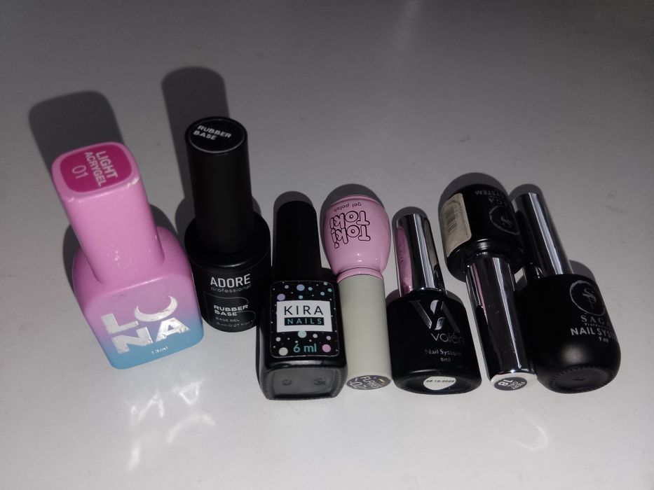 База+акрилгель+5 гель лаків+фреза для зняття=475 грн