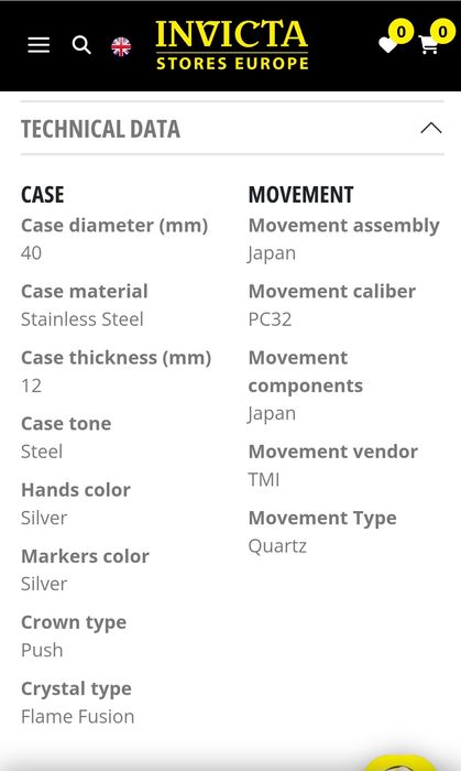 Relógio homem marca Invicta watches, Novo
