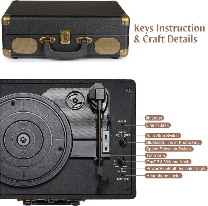 Gira discos Portátil