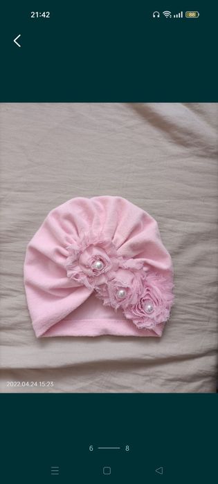 Nowa czapeczka dla dziewczynki różowa