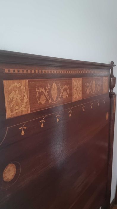 2 Cabeçeiras alta gama de cama antiguidade rara