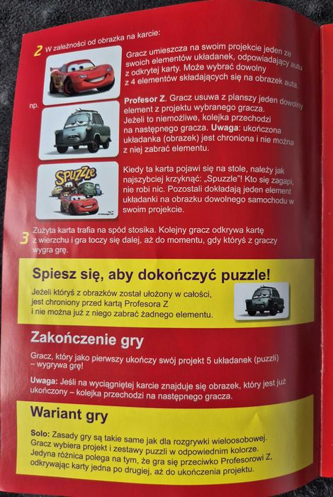 Gra planszowa Spuzzle Auta 2
