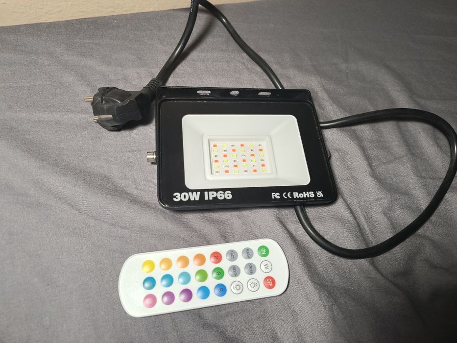 Zestaw 2x Reflektor Naświetlacz LED RGB 30W | Bluetooth | Aplikacja |