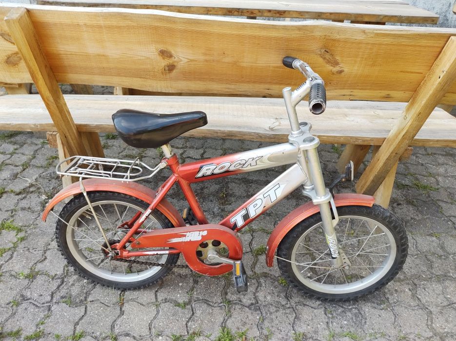 Rowerek dziecięcy 14" 4 - 6 lat z bagażniki TPT Rock rower em