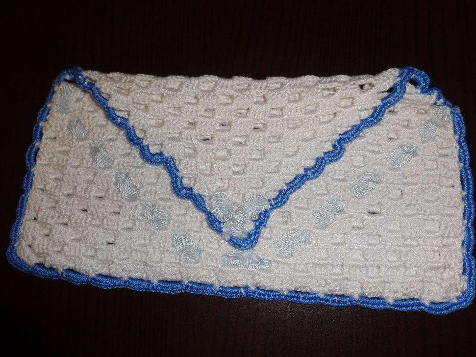Porta Guardanapos em renda de crochet