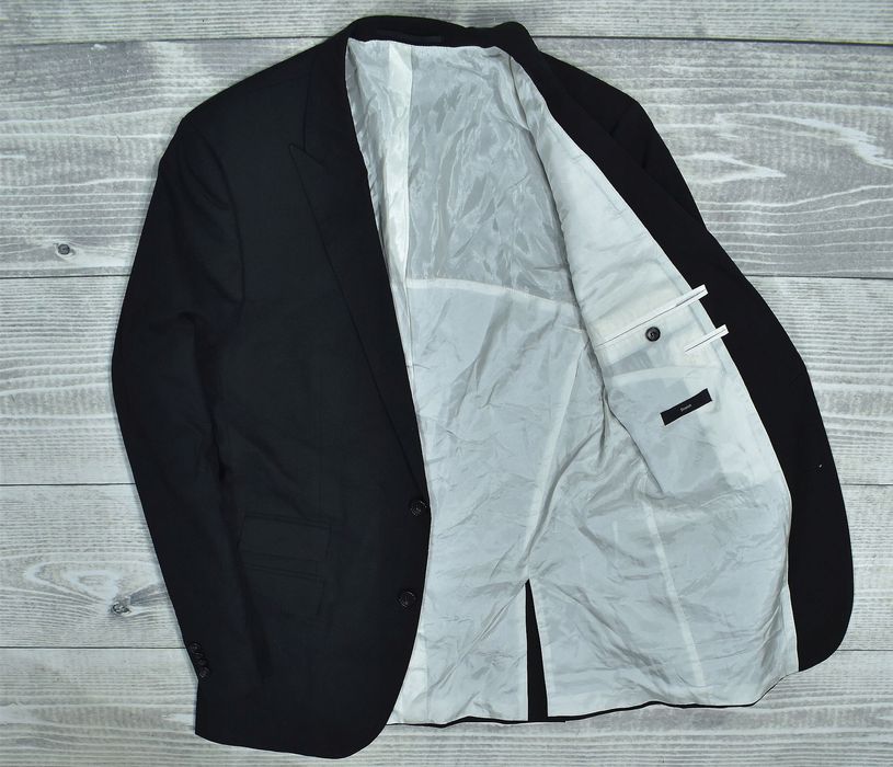 Marynarka Męska Hugo Boss Stretch Czarna Bawełniana 50