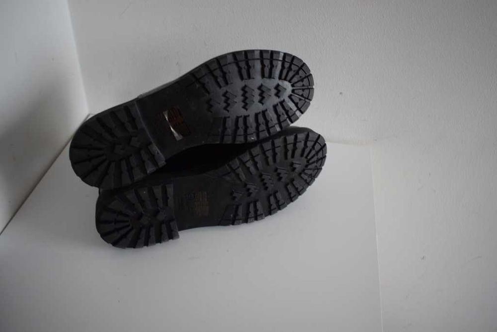Diesel skórzane buty zimowe botki czarne 45