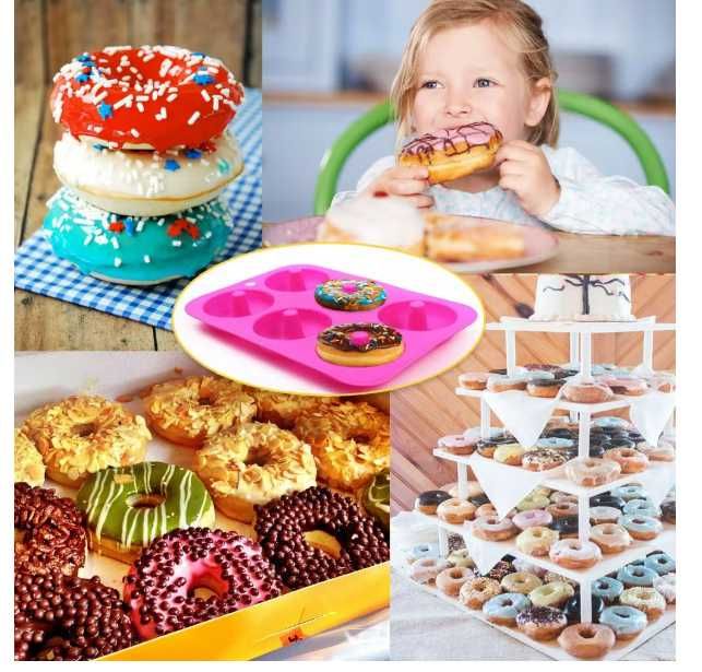 Forma silikonowa do muffinek foremka na oponki babeczki donuty 27cm